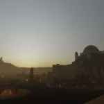 looking out from the rooftops in Night Harbor - from the game, Monsters & Memories