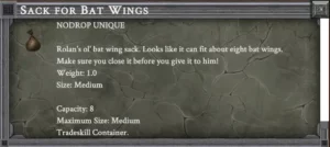 Sack For Bat Wings - Druid Quest