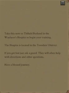  Starting Cleric Quest - Torn Note
