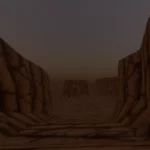entering canyon in the vale of zintar - from the game, Monsters & Memories